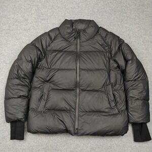 Pendleton Jacket Mens Medium Black Down Puffer Insulated Full Zip Pockets Lined